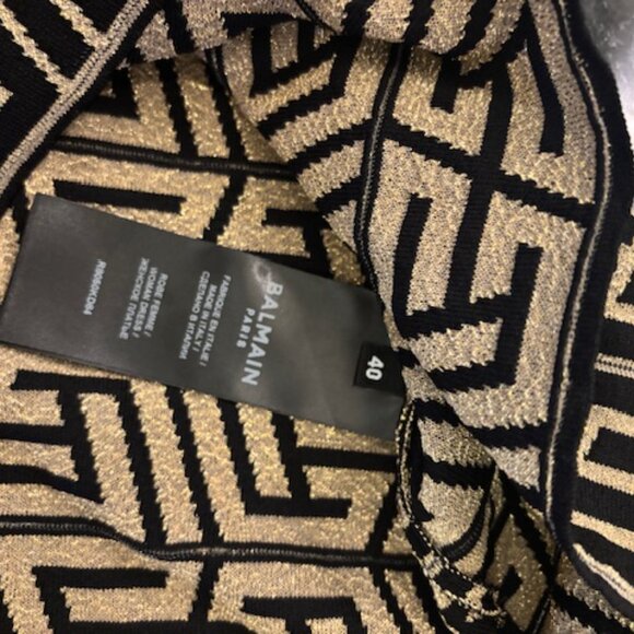 Balmain black and gold knit dress, US 8 FR 40 - Picture 3 of 8